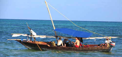 boat tour on Zanzibar
